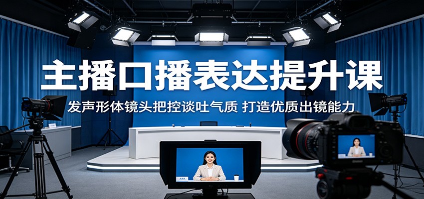 主播口播表达提升课：发声形体镜头把控谈吐气质，打造优质出镜能力-伏羲SAAS