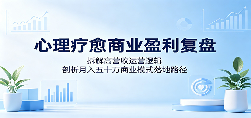 心理疗愈商业盈利复盘:拆解高营收运营逻辑,剖析月入五十万商业模式落地路径-伏羲SAAS