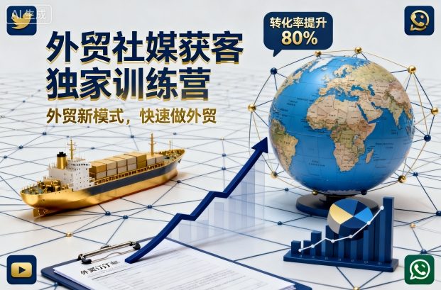 外贸社媒获客独家训练营，外贸新模式，快速做外贸(更新26年5月)-伏羲SAAS
