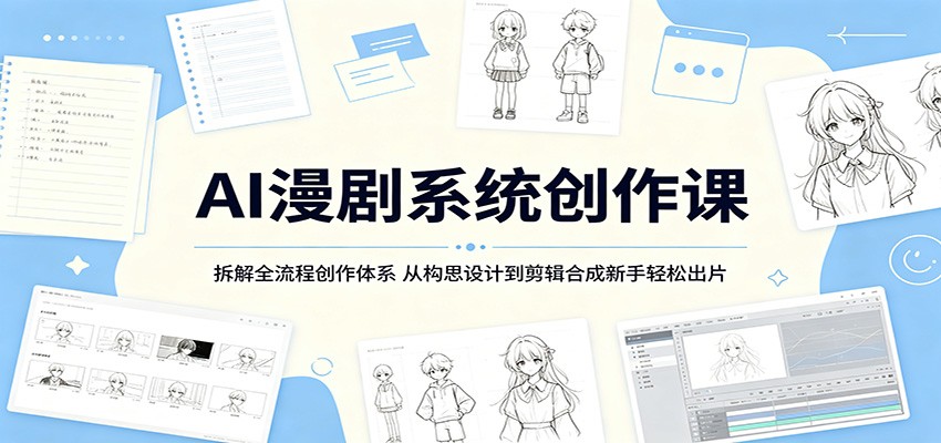 AI漫剧系统创作课：拆解全流程创作体系，从构思设计到剪辑合成新手轻松出片-伏羲SAAS