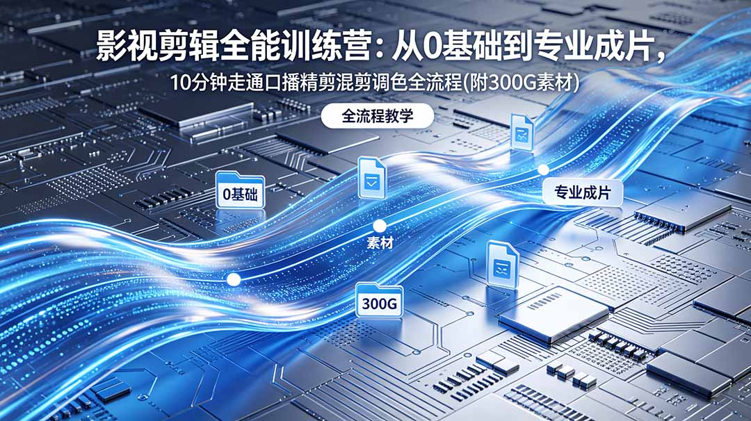2026影视剪辑全能实战课｜0基础到专业成片，全流程教学，高清带300G素材-伏羲SAAS