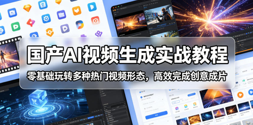 国产AI视频生成实战教程,零基础玩转多种热门视频形态,高效完成创意成片-伏羲SAAS
