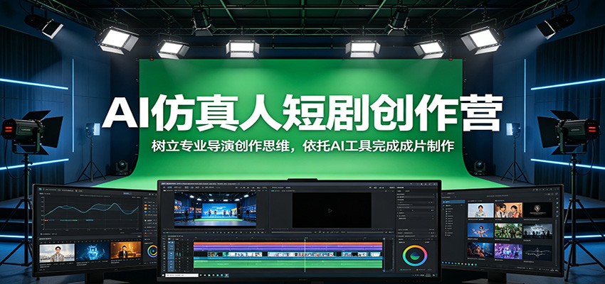 AI仿真人短剧创作营:树立专业导演创作思维,依托AI工具完成成片制作-伏羲SAAS