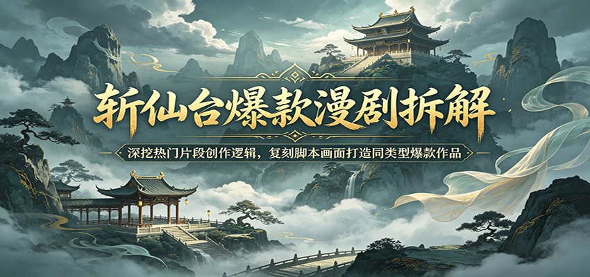 斩仙台爆款漫剧拆解：深挖热门片段创作逻辑，复刻脚本画面打造同类型爆款作品-伏羲SAAS