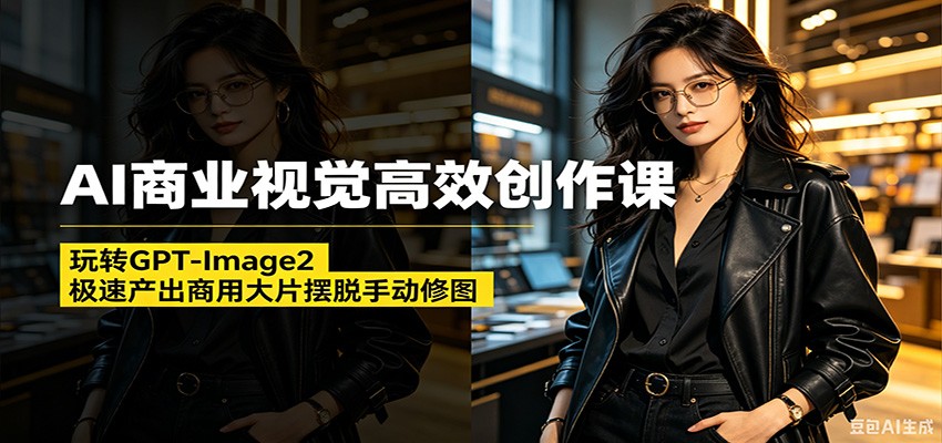 AI商业视觉高效创作课：玩转GPT-Image2，极速产出商用大片摆脱手动修图(更新)-伏羲SAAS