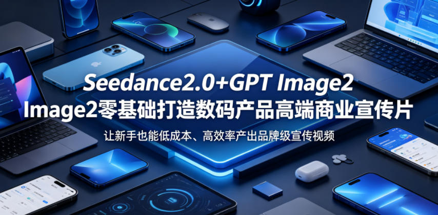 Seedance2.0+GPT Image2零基础打造数码产品高端商业宣传片，让新手也能低成本、高效率产出品牌级宣传视频-伏羲SAAS