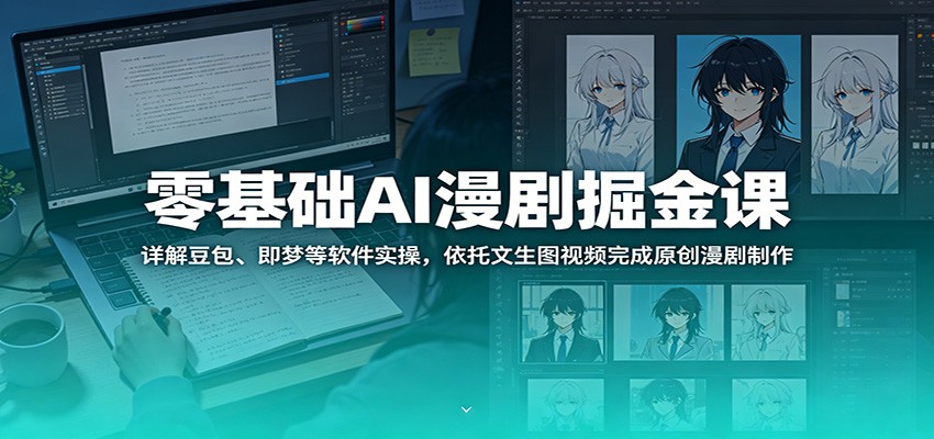零基础AI漫剧掘金课：详解豆包、即梦等软件实操，依托文生图视频完成原创漫剧制作-伏羲SAAS