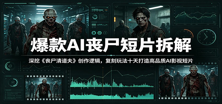 爆款AI丧尸短片拆解：深挖《丧尸清道夫》创作逻辑，复刻玩法快速打造高品质AI影视短片-伏羲SAAS