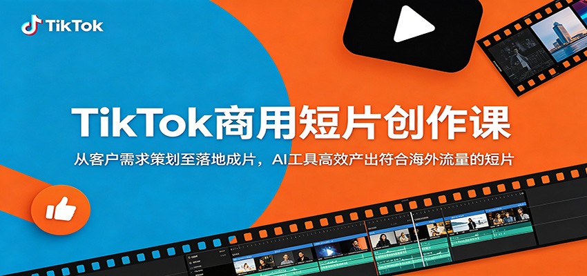 TikTok商用短片创作课：从客户需求策划至落地成片，AI工具高效产出符合海外流量的短片-伏羲SAAS