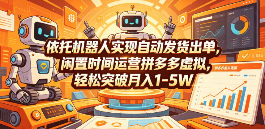 依托机器人实现自动发货出单，闲置时间运营拼多多虚拟，轻松突破月入1-5W【揭秘】-伏羲SAAS