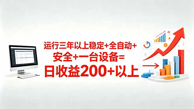 三年以上稳定+全自动+安全+一台设备=日收益200+-伏羲SAAS