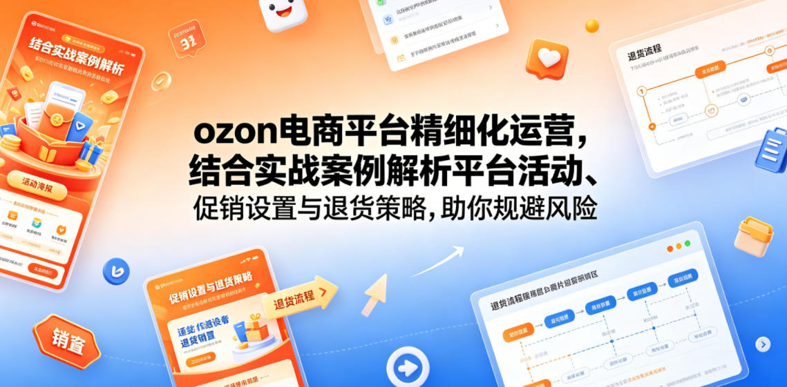 ozon电商平台精细化运营，结合实战案例解析平台活动、促销设置与退货策略，助你规避风险、提升销量-伏羲SAAS