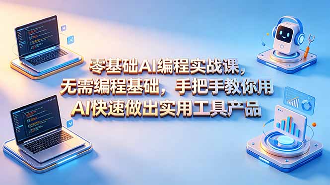 零基础AI编程实战课-更新,无需编程基础,手把手教你用AI快速做出实用工具产品-伏羲SAAS