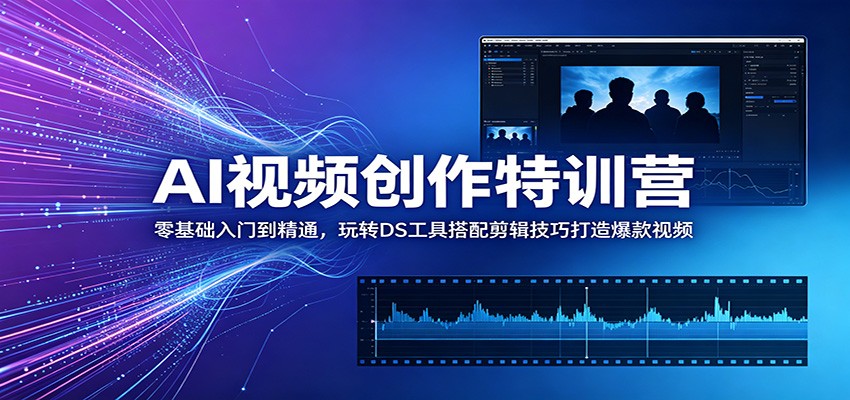 AI视频创作特训营：零基础入门到精通，玩转DS工具搭配剪辑技巧打造爆款视频-伏羲SAAS
