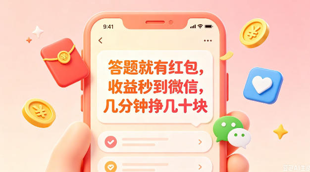 答题就有红包,收益秒到微信,几分钟挣几十块,学生党上班族宝妈都可以玩【揭秘】-伏羲SAAS