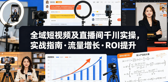 全域短视频及直播间千川实操，实战指南·流量增长·ROI提升(更新)-伏羲SAAS