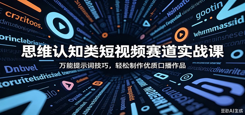思维认知类短视频赛道实战课：万能提示词技巧，轻松制作优质口播作品-伏羲SAAS