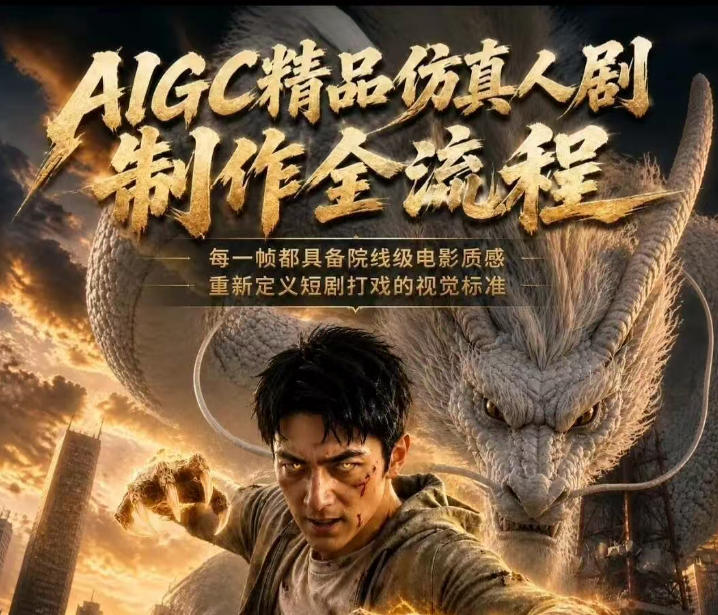 AIGC精品仿真人剧豢龙人全流程制作解析2026,国风仿真人创作+打斗剧情+人设编排,一站式AI短剧入门-伏羲SAAS