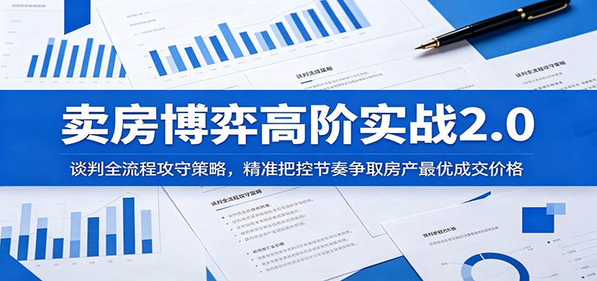 卖房博弈高阶实战2.0:谈判全流程攻守策略,精准把控节奏争取房产最优成交价格-伏羲SAAS