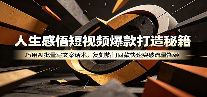 人生感悟短视频爆款打造秘籍:巧用A 批量写文案话术,复刻热门同款快速突破流量瓶颈-伏羲SAAS