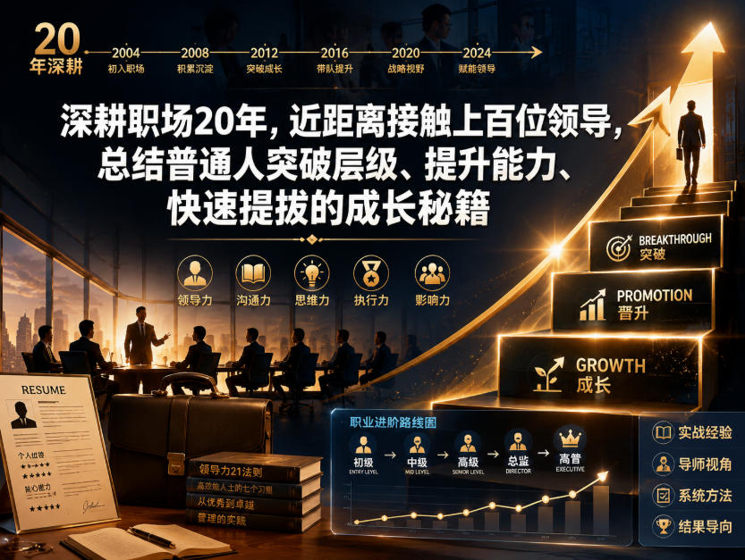 付费文章：深耕职场20年，近距离接触上百位领导，总结普通人突破层级、提升能力、快速提拔的成长秘籍(全网独家干货)-伏羲SAAS