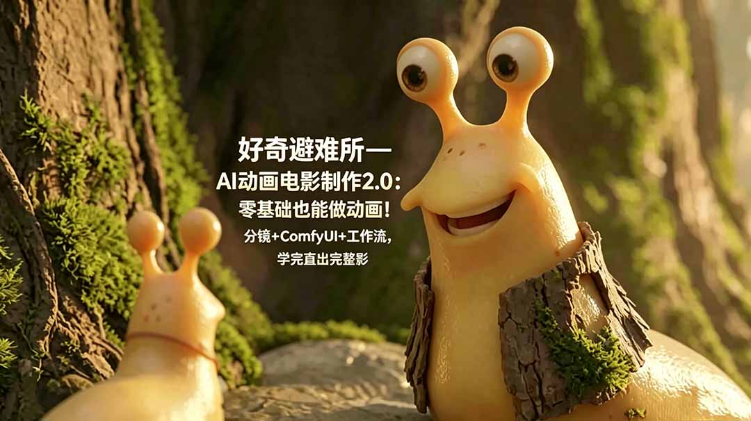 好奇避难所—AI动画电影制作2.0:零基础也能做动画!分镜+ComfyUI+工作流,学完直出完整影片-伏羲SAAS
