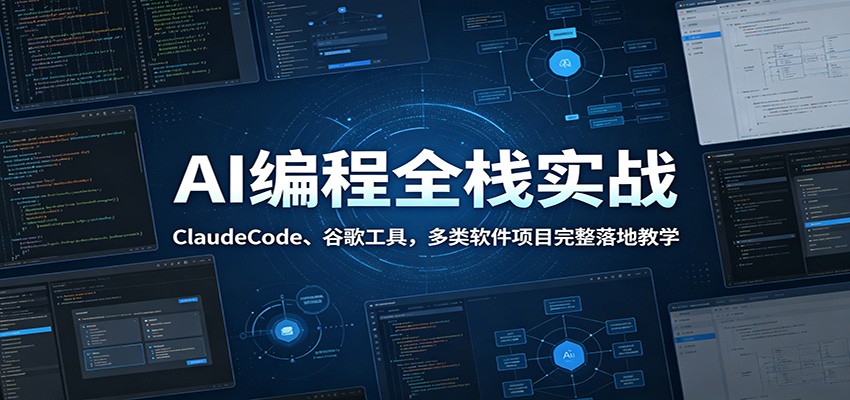 AI编程全栈实战：ClaudeCode、谷歌工具，多类软件项目完整落地教学-伏羲SAAS