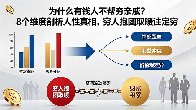 付费文章:为什么有钱人不帮穷亲戚?8个维度剖析人性真相,穷人抱团取暖注定穷-伏羲SAAS