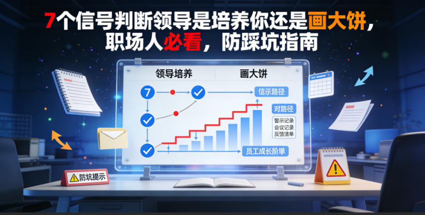 付费文章:7个信号判断领导是培养你还是画大饼,职场人必看,防踩坑指南-伏羲SAAS