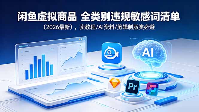 闲鱼虚拟商品 全类别违规敏感词清单(2026最新-伏羲SAAS