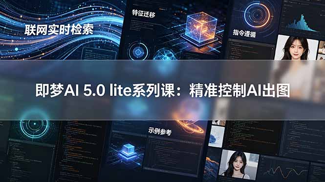 即梦AI 5.0 lite实战课:联网实时检索+特征迁移+指令遵循+示例参考,精准控制AI出图-伏羲SAAS