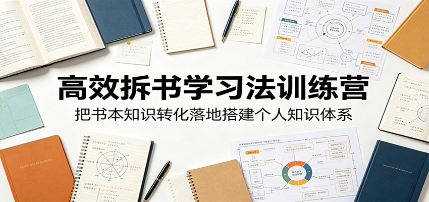 高效拆书学习法训练营,把书本知识转化落地搭建个人知识体系-伏羲SAAS