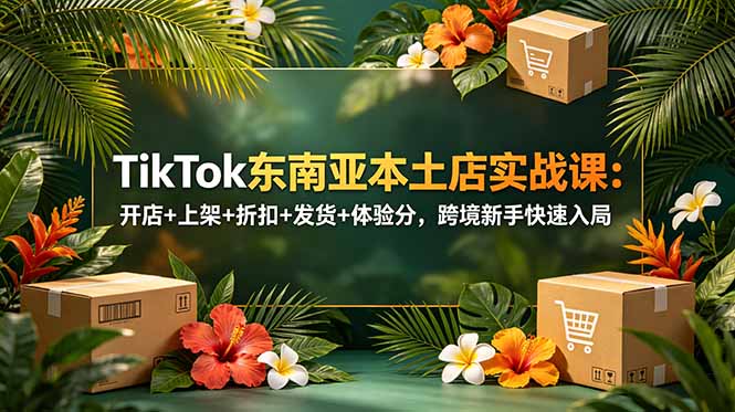 TikTok东南亚本土店实战课:开店+上架+折扣+发货+体验分,跨境新手快速入局-伏羲SAAS