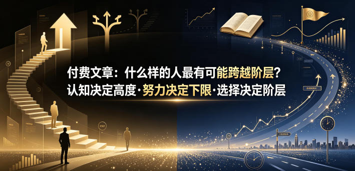 付费文章:什么样的人最有可能跨越阶层?认知决定高度·努力决定下限·选择决定阶层-伏羲SAAS