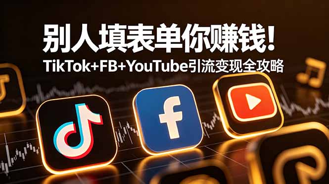 别人填表单你赚钱！TikTok+FB+YouTube 引流变现全攻略【原创双语字幕】-伏羲SAAS