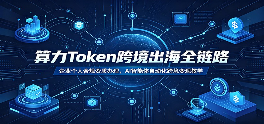 算力Token跨境出海全链路：企业个人合规资质办理，AI智能体自动化跨境变现教学-伏羲SAAS