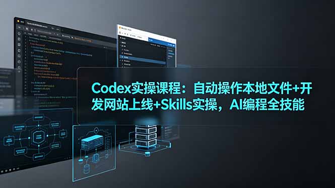Codex实操课程:自动操作本地文件+开发网站上线+Skills实操,AI编程全技能-伏羲SAAS