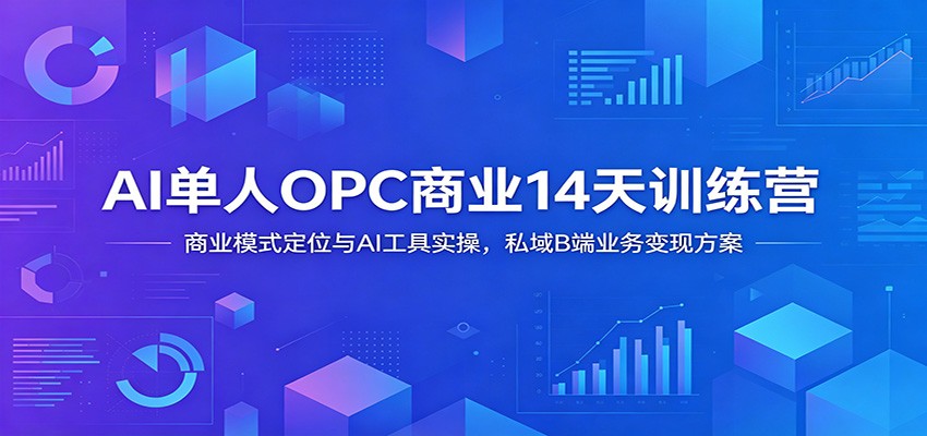 AI单人OPC商业14天训练营：商业模式定位与AI工具实操，私域B端业务变现方案-伏羲SAAS