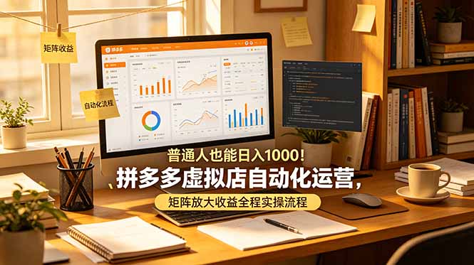 普通人也能日入 1000!拼多多虚拟店自动化运营,矩阵放大收益全程实操流程-伏羲SAAS