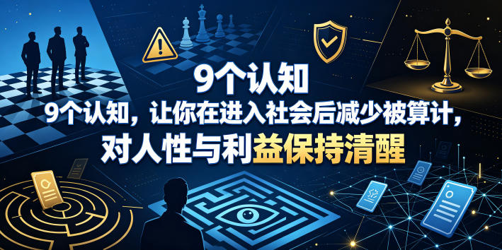 付费文章：9个认知，让你在进入社会后减少被算计，对人性与利益保持清醒-伏羲SAAS