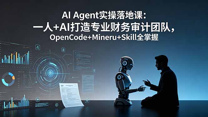 AI Agent实操落地课：一人+AI打造专业财务审计团队，OpenCode+Mineru+Skill全掌握-伏羲SAAS
