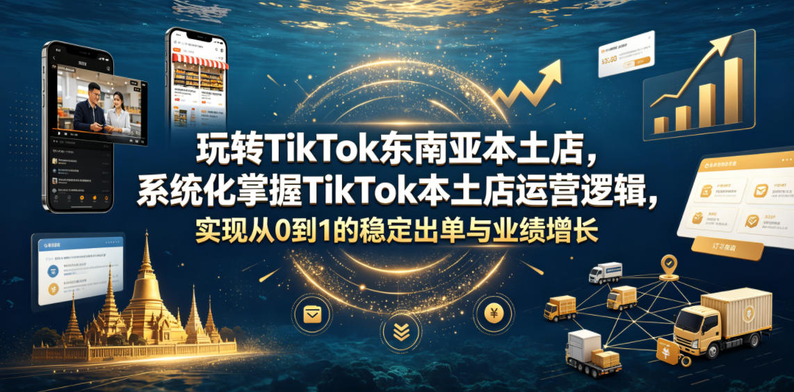 玩转TikTok东南亚本土店，系统化掌握TikTok本土店运营逻辑，实现从0到1的稳定出单与业绩增长-伏羲SAAS