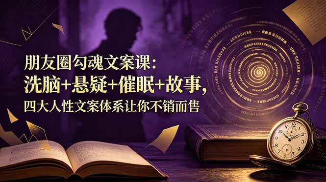 朋友圈勾魂文案课：洗脑+悬疑+催眠+故事，四大人性文案体系让你不销而售-伏羲SAAS