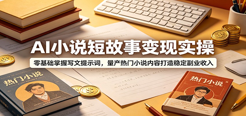 AI小说短故事变现实操：零基础掌握写文提示词，量产热门小说内容打造稳定副业收入-伏羲SAAS