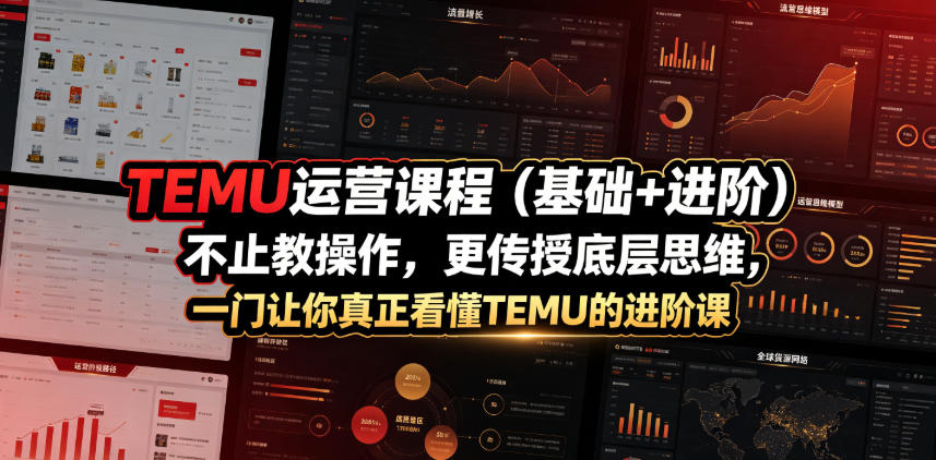 TEMU运营课程(基础+进阶)，不止教操作，更传授底层思维，一门让你真正看懂TEMU的进阶课-伏羲SAAS