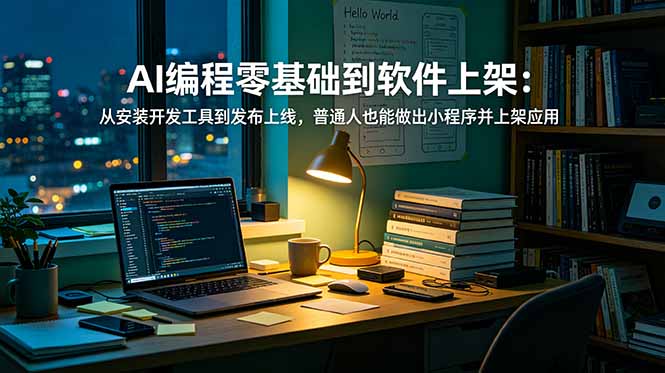 AI编程零基础到软件上架：从安装开发工具到发布上线，普通人也能做出小程序并上架应用商店-伏羲SAAS