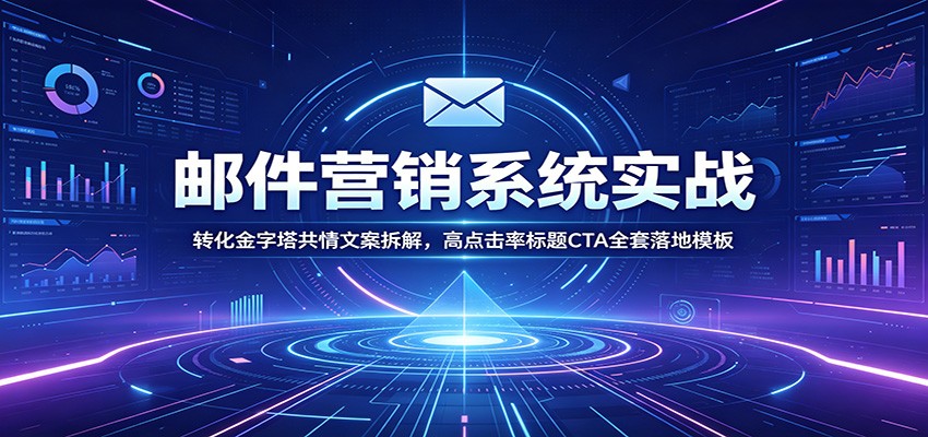 邮件营销系统实战：转化金字塔共情文案拆解，高点击率标题CTA全套落地模板-伏羲SAAS