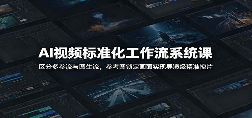 AI视频标准化工作流系统课：区分多参流与图生流，参考图锁定画面实现导演级精准控片-伏羲SAAS