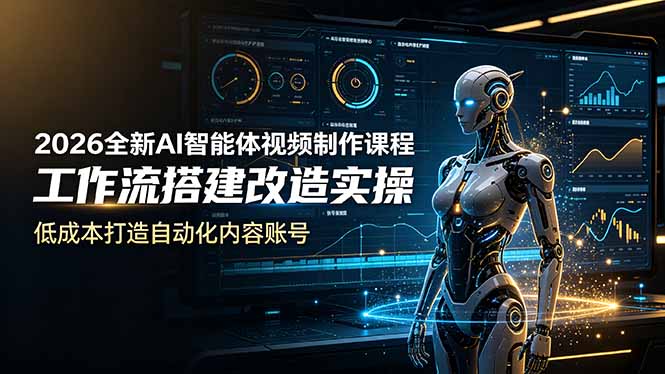 2026全新AI Codex智能体视频制作课程，工作流搭建改造实操，低成本打造自动化内容账号-伏羲SAAS
