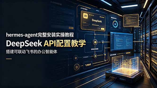 hermes-agent完整安装实操教程，DeepSeek API配置教学，搭建可联动飞书的办公智能体-伏羲SAAS